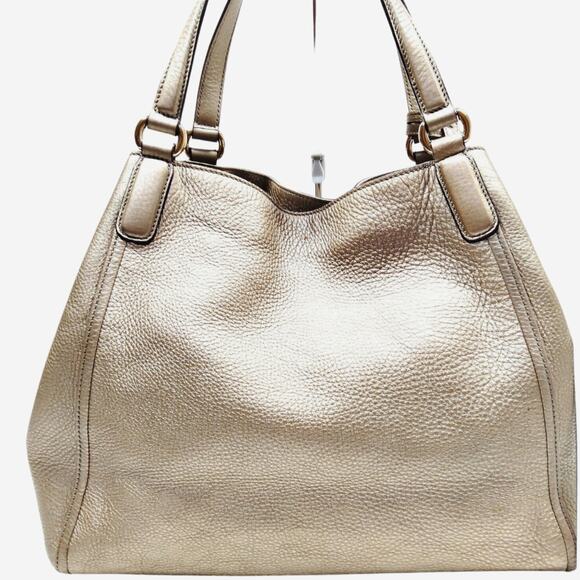 Gucci Bronze Soho Shoulder Bag in Pebbled Leather - Picture 2 of 9